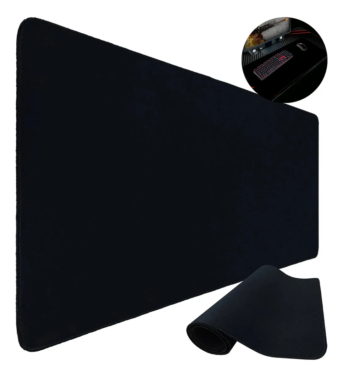Mousepad Isoprene preto: imagem do anúncio no Mercado Livre